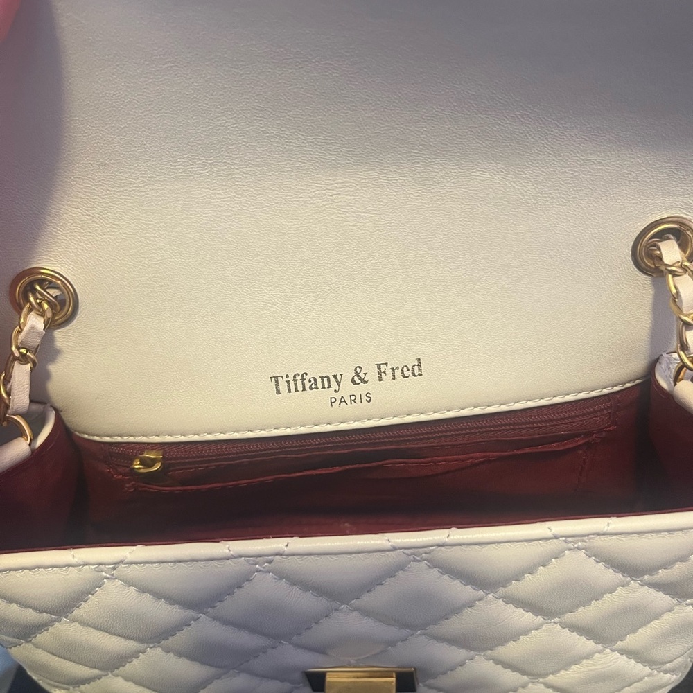White Quilted Chain Bag - Picture 2 of 7